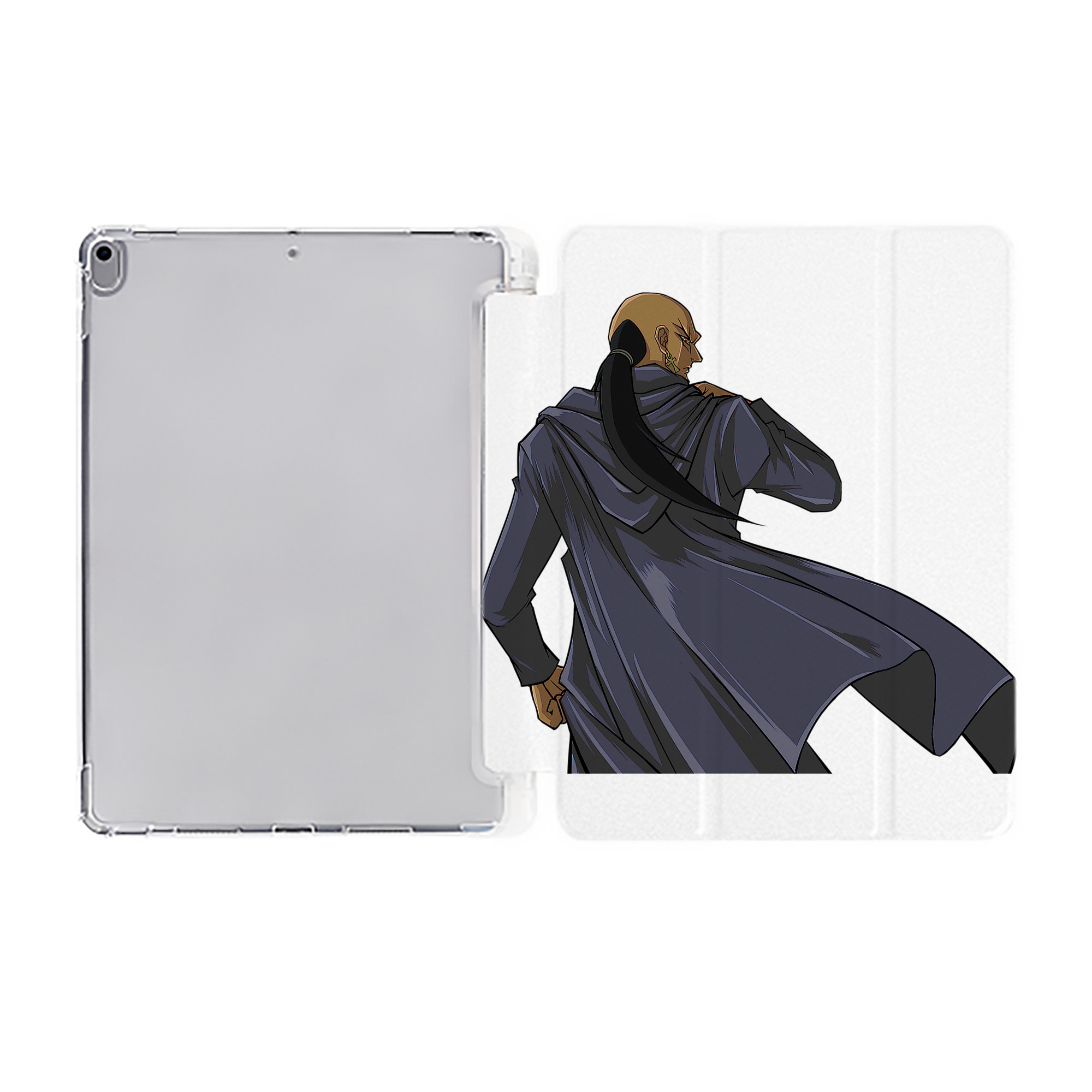 （画像用） 遊☆戯☆王 Yu-Gi-Oh! IPad ケース ペン収納付き 三つ折りスタンド PUレザー×シリコン 対応機種9.5/10.5/10.9インチ